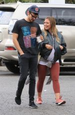 Pregnant HILARY DUFF and Matthew Koma Out for Breakfast in Studio City 10/02/2018