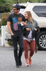 Pregnant HILARY DUFF and Matthew Koma Out for Breakfast in Studio City 10/02/2018
