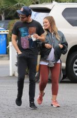 Pregnant HILARY DUFF and Matthew Koma Out for Breakfast in Studio City 10/02/2018