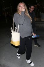 Pregnant HILARY DUFF Night Out in Hollywood 10/06/2018