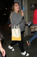 Pregnant HILARY DUFF Night Out in Hollywood 10/06/2018
