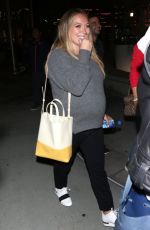 Pregnant HILARY DUFF Night Out in Hollywood 10/06/2018
