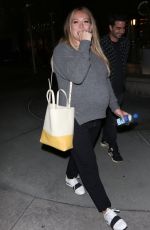 Pregnant HILARY DUFF Night Out in Hollywood 10/06/2018