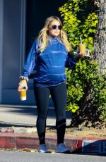 Pregnant HILARY DUFF Out for Breakfast in Los Angeles 10/18/2018