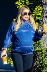 Pregnant HILARY DUFF Out for Breakfast in Los Angeles 10/18/2018