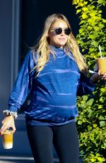 Pregnant HILARY DUFF Out for Breakfast in Los Angeles 10/18/2018