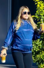 Pregnant HILARY DUFF Out for Breakfast in Los Angeles 10/18/2018