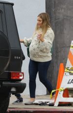 Pregnant HILARY DUFF Out for Coffee in Studio City 10/13/2018