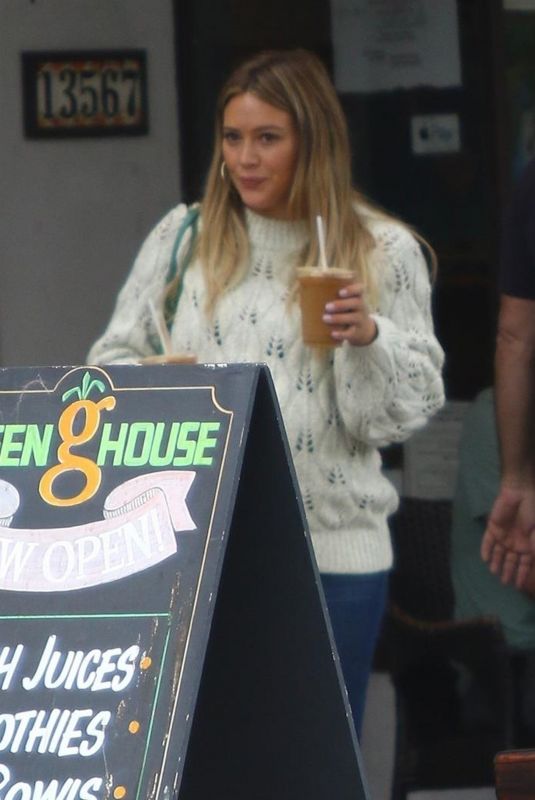 Pregnant HILARY DUFF Out for Coffee in Studio City 10/13/2018