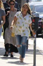 Pregnant HILARY DUFF Out for Lunch in Los Angeles 10/08/2018