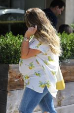 Pregnant HILARY DUFF Out for Lunch in Los Angeles 10/08/2018