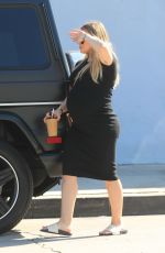 Pregnant HILARY DUFF Out gor Coffee in Los Angeles 10/23/2018