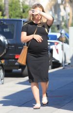 Pregnant HILARY DUFF Out gor Coffee in Los Angeles 10/23/2018