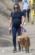 Pregnant HILARY DUFF Out with her Dog in Los Angeles 10/06/2018