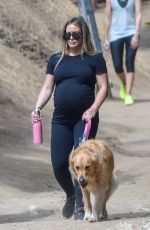 Pregnant HILARY DUFF Out with her Dog in Los Angeles 10/06/2018