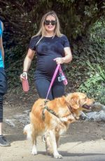 Pregnant HILARY DUFF Out with her Dog in Los Angeles 10/06/2018