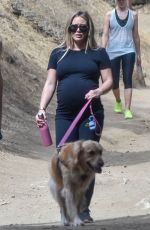 Pregnant HILARY DUFF Out with her Dog in Los Angeles 10/06/2018