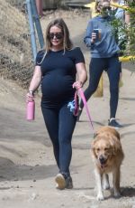 Pregnant HILARY DUFF Out with her Dog in Los Angeles 10/06/2018