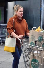 Pregnant HILARY DUFF Shopping at Whole Foods in Studio City 10/04/2018