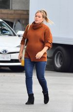Pregnant HILARY DUFF Shopping at Whole Foods in Studio City 10/04/2018