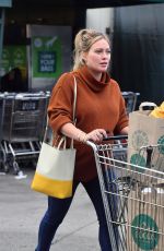 Pregnant HILARY DUFF Shopping at Whole Foods in Studio City 10/04/2018