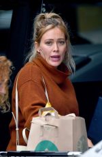 Pregnant HILARY DUFF Shopping at Whole Foods in Studio City 10/04/2018
