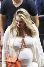 Pregnant KATE UPTON at a Baseball Game in Houston 10/06/2018