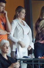 Pregnant KATE UPTON at Minute Maid Park in Houston 10/06/2018