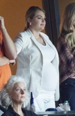 Pregnant KATE UPTON at Minute Maid Park in Houston 10/06/2018