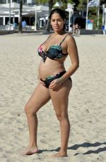 Pregnant MALIN ANDERSSON in Bikini at a Beach in Spain 10/05/2018