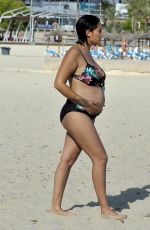 Pregnant MALIN ANDERSSON in Bikini at a Beach in Spain 10/05/2018
