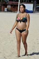 Pregnant MALIN ANDERSSON in Bikini at a Beach in Spain 10/05/2018