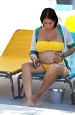 Pregnant MALIN ANDERSSON in Bikini on Holiday in Spain 10/22/2018