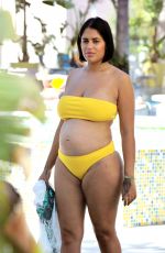 Pregnant MALIN ANDERSSON in Bikini on Holiday in Spain 10/22/2018