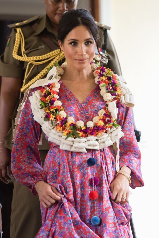 Pregnant MEGHAN MARKLE at Morning Tea at British High Commissioner’s Residence in Suva 10/24/2018