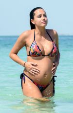 Pregnant TYLA CARR in Bikini at a Beach in Dubai 10/30/2018