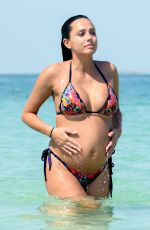 Pregnant TYLA CARR in Bikini at a Beach in Dubai 10/30/2018