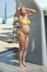 Pregnant TYLA CARR in Bikini on the Beach in Dubai 10/21/2018