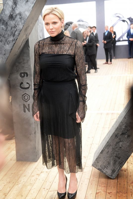 PRINCESS CHARLENE OF MONACO at Akris Show at Paris Fashion Week 09/30/2018