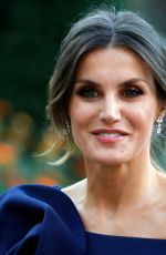 QUEEN LETIZIA OF SPAIN Arrives at Grand Palais in Paris 10/05/2018