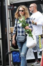 RACHEL MCADAMS Shopping at Farmers Market in Los Angeles 10/14/2018