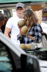 RACHEL MCADAMS Shopping at Farmers Market in Los Angeles 10/14/2018