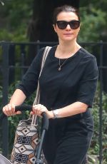 RACHEL WEISZ Pushing a Stroller Out and About in New York 10/10/2018
