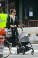 RACHEL WEISZ Pushing a Stroller Out in New York 10/02/2018
