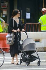 RACHEL WEISZ Pushing a Stroller Out in New York 10/02/2018