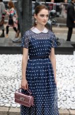 RAFFEY CASSIDY Arrives at Miu Miu Show at Paris Fashion Week 10/02/2018