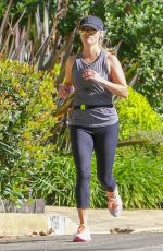 REESE WITHERSPOON Out Jogging in Santa Monica 10/01/2018