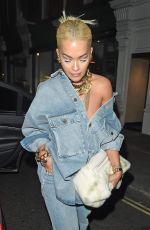 RITA ORA at Chiltern Firehouse in London 10/19/2018