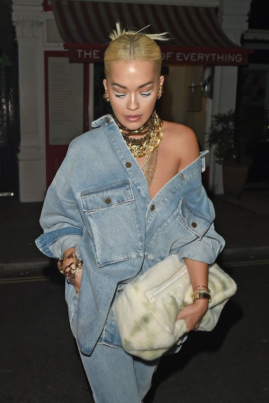 RITA ORA at Chiltern Firehouse in London 10/19/2018