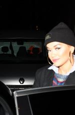 RITA ORA Leaves Royal Drury Lane Theatre in London 10/28/208